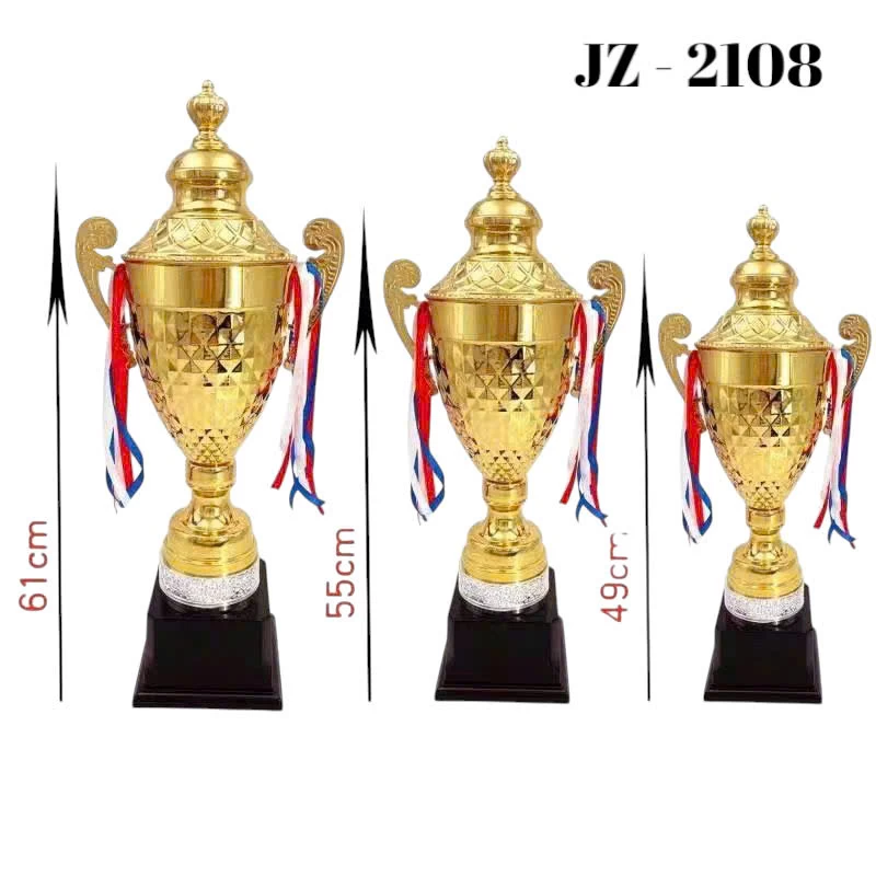 Cúp kim loại vàng JZ-2108 ( Kích thước 49cm, 55cm, 61 cm)