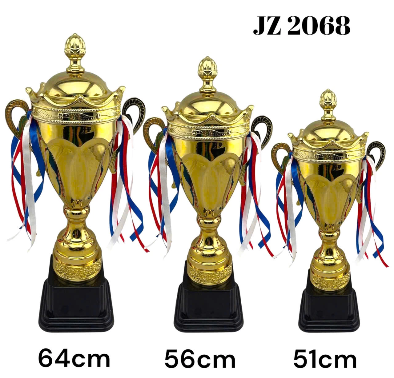 Cúp kim loại vàng JZ-2068 ( Kích thước 51cm, 56cm, 64 cm)